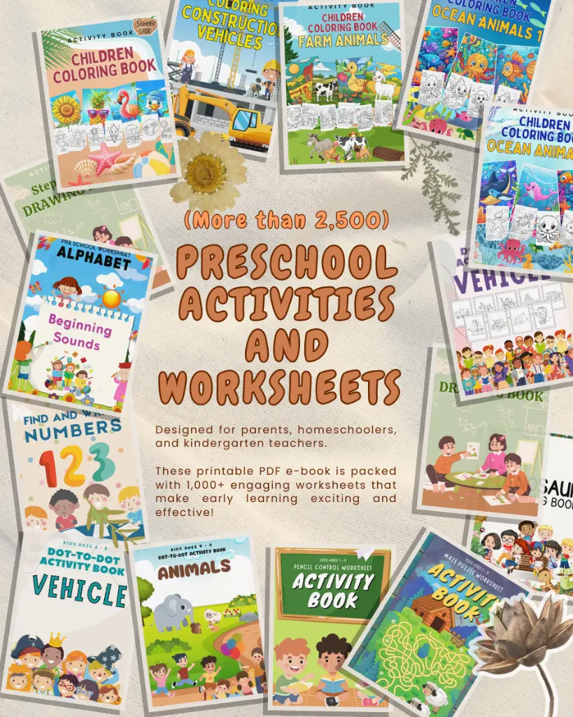 [BPS001] BUNDLE - Preschool Activities and Worksheets BPS001