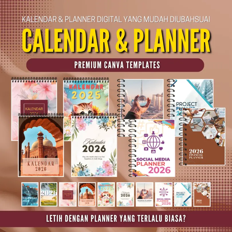 [BKPT001] BUNDLE - CANVA TEMPLATES Calendar & Planner BKPT001