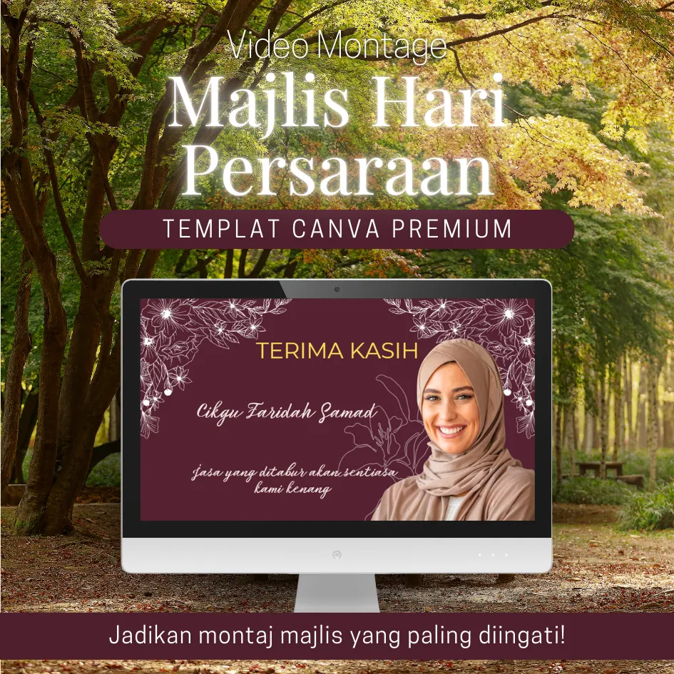 [MHP003] Canva Template - Video Montage Majlis Hari Persaraan MHP003