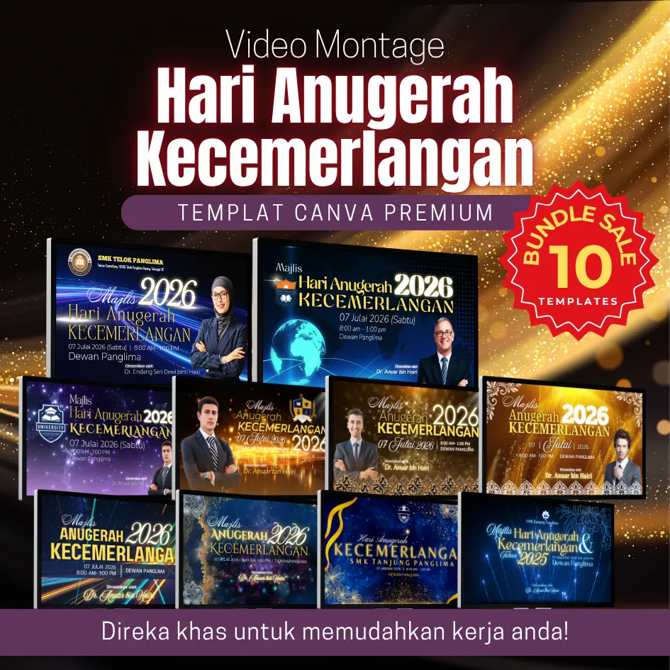 [BMHA001] BUNDLE - Canva Template Video Montage Hari Anugerah BMHA001