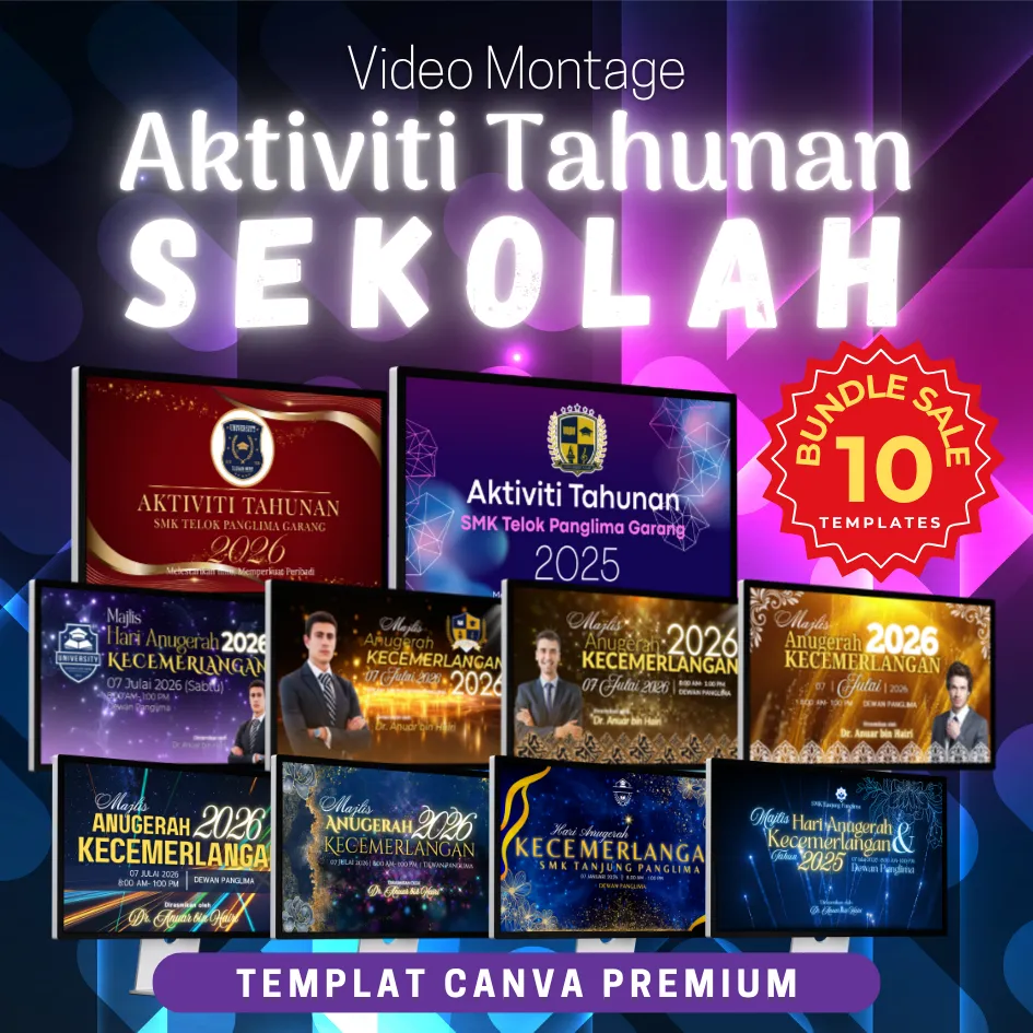 BUDLE - Canva Template Video Montage Aktiviti Tahunan Sekolah BMATS001
