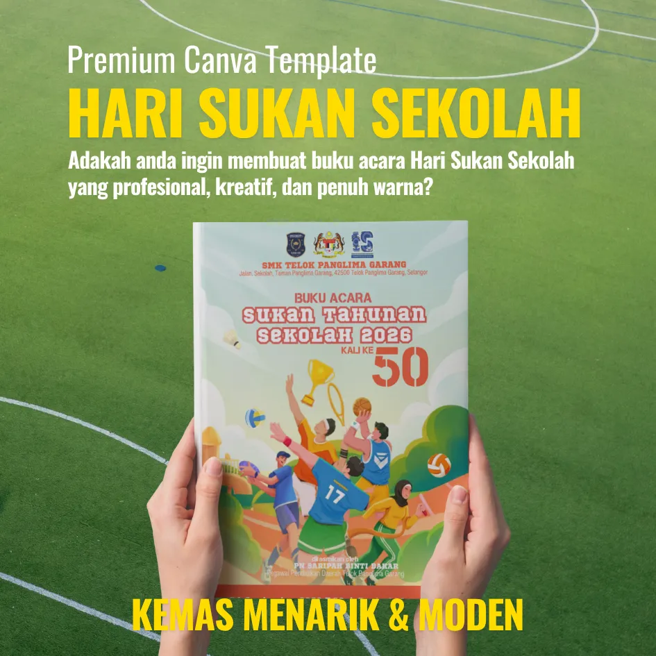 Canva Template - Buku Aturcara Hari Sukan Tahunan Sekolah PHS001