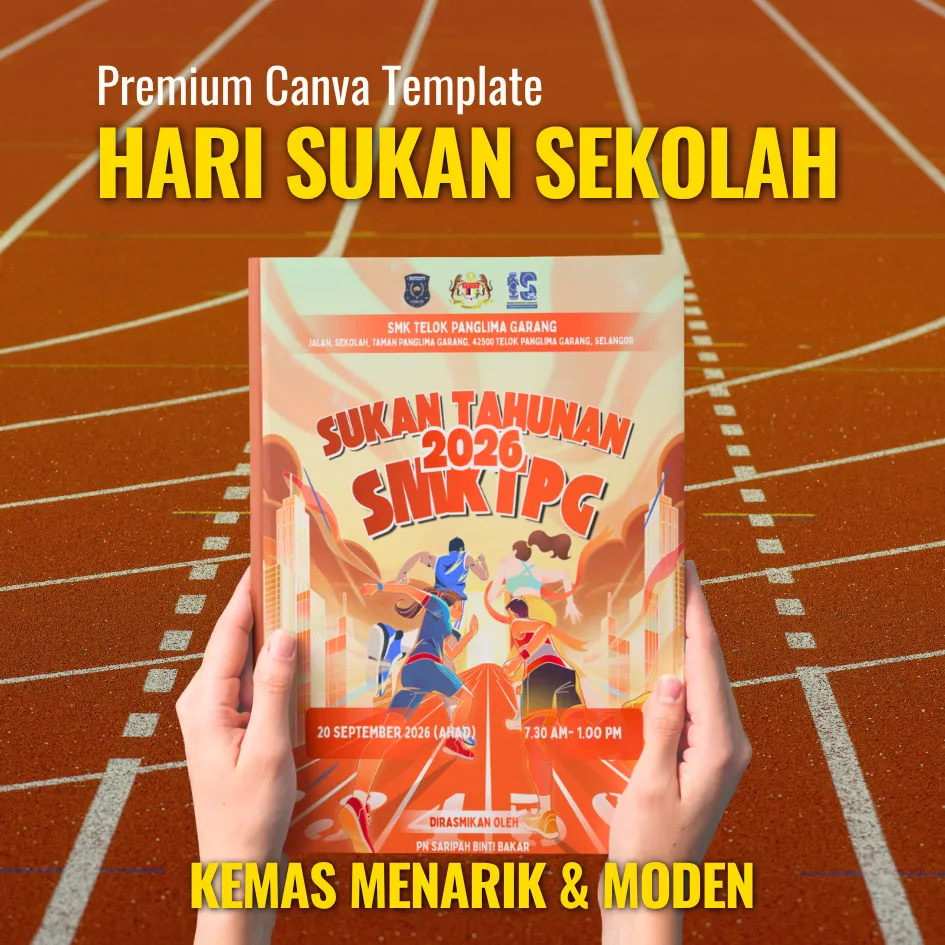 [PHS002] Canva Template - Buku Aturcara Hari Sukan Tahunan Sekolah PHS002