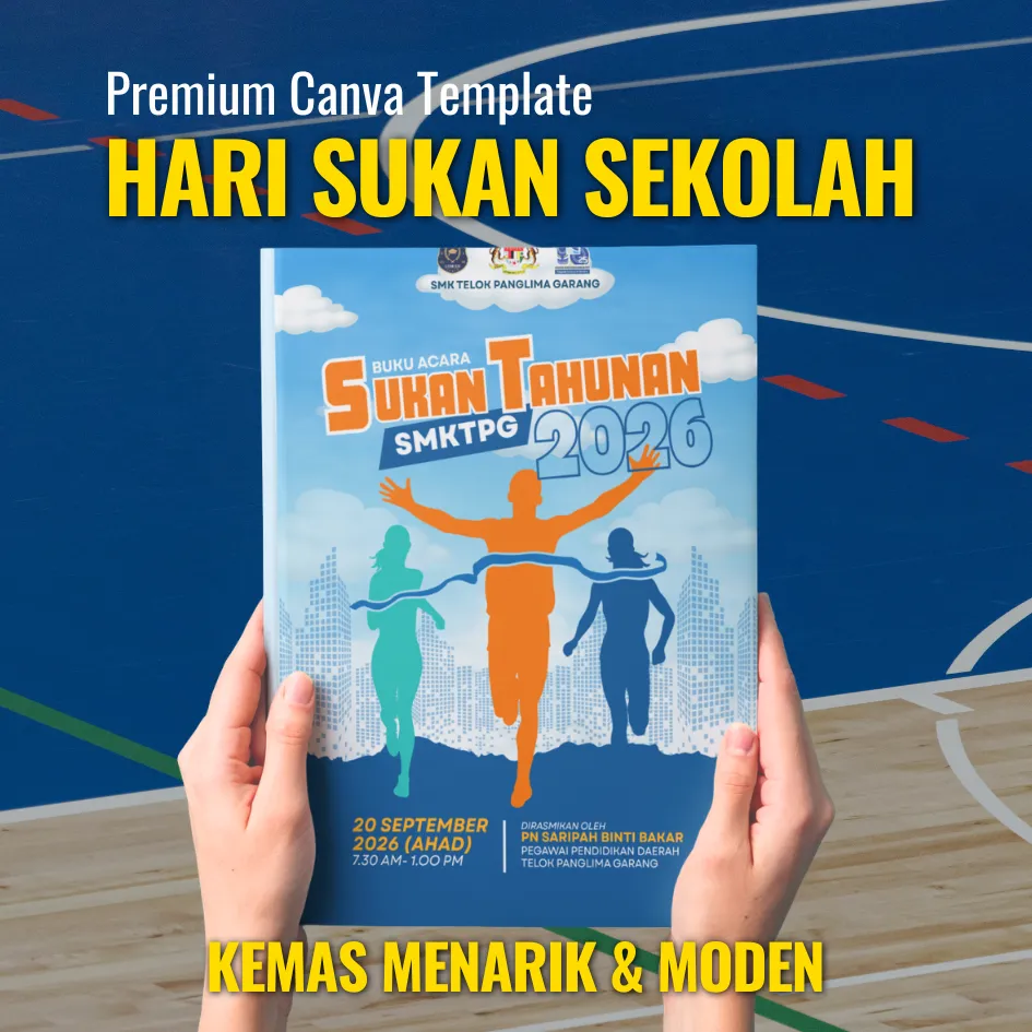 [PHS003] Canva Template - Buku Aturcara Hari Sukan Tahunan Sekolah PHS003