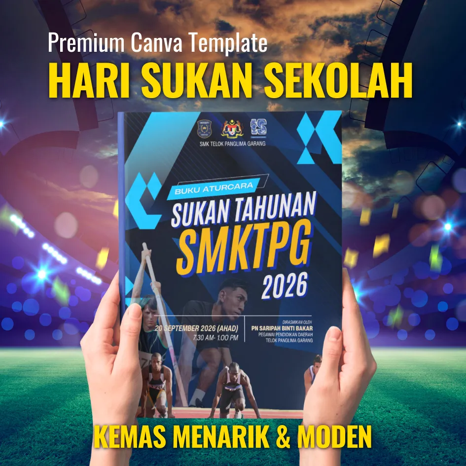 [PHS004] Canva Template - Buku Aturcara Hari Sukan Tahunan Sekolah PHS004