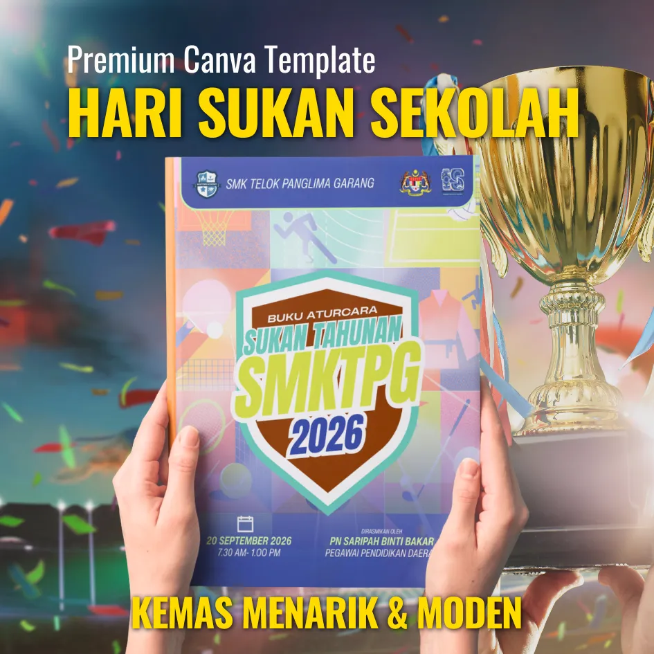[PHS005] Canva Template - Buku Aturcara Hari Sukan Tahunan Sekolah PHS005
