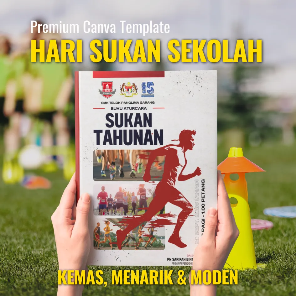 [PHS006] Canva Template - Buku Aturcara Hari Sukan Tahunan Sekolah PHS006
