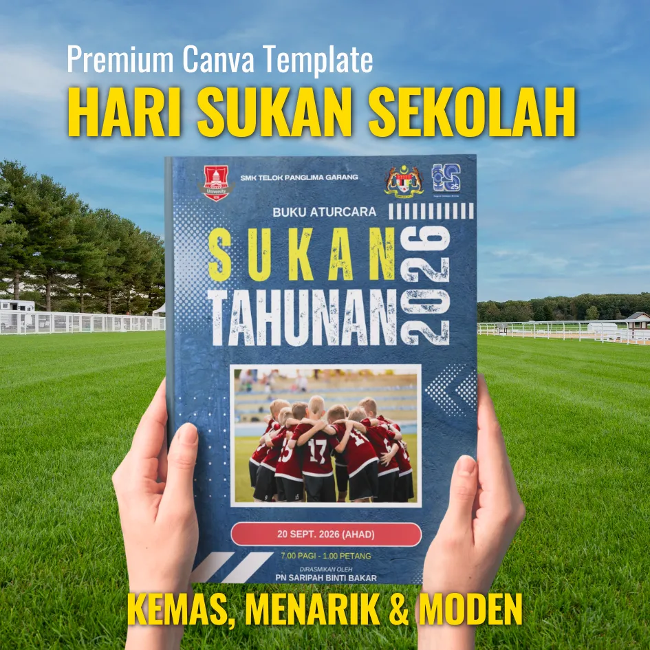 [PHS007] Canva Template - Buku Aturcara Hari Sukan Tahunan Sekolah PHS007