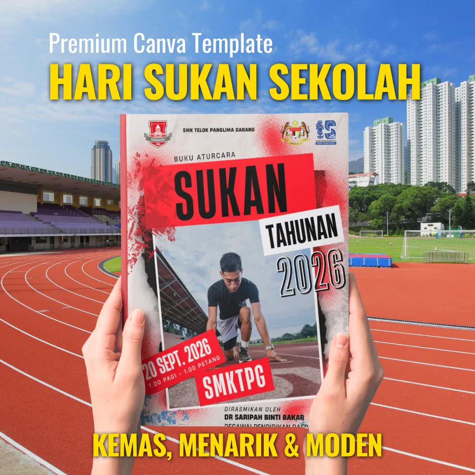 [PHS008] Canva Template - Buku Aturcara Hari Sukan Tahunan Sekolah PHS008