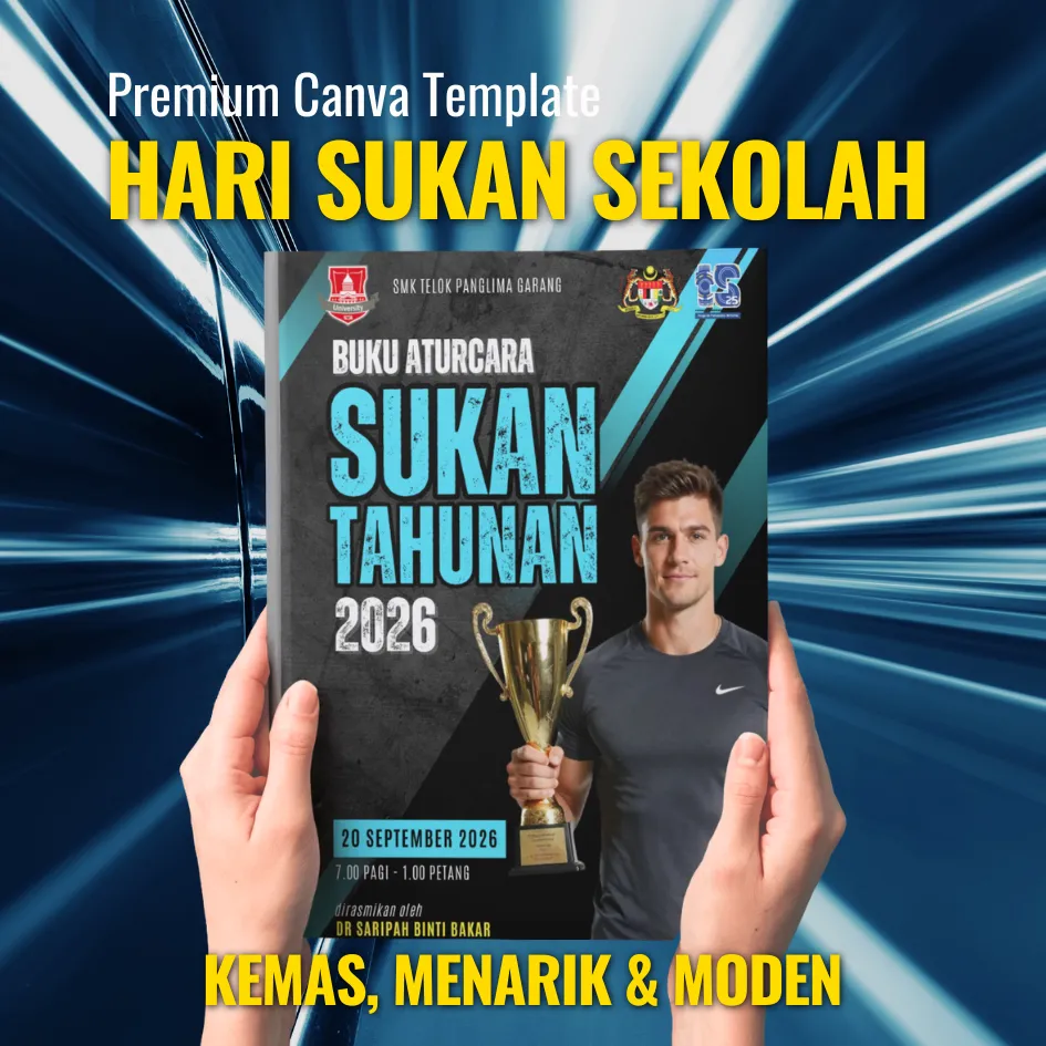 [PHS009] Canva Template - Buku Aturcara Hari Sukan Tahunan Sekolah PHS009