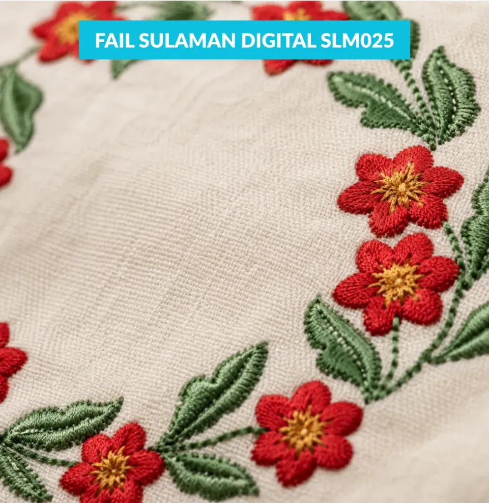 [SLM025] Fail Sulaman Digital Sedia untuk Mesin Sulam - SLM025