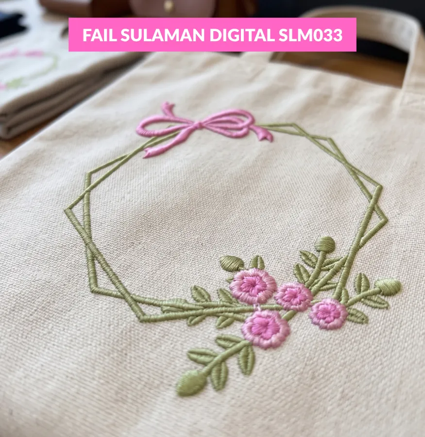 Fail Sulaman Digital Sedia untuk Mesin Sulam - SLM033